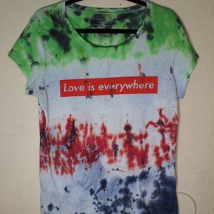 Custom Tie Dye White Love Is Everywhere XXL TShirt